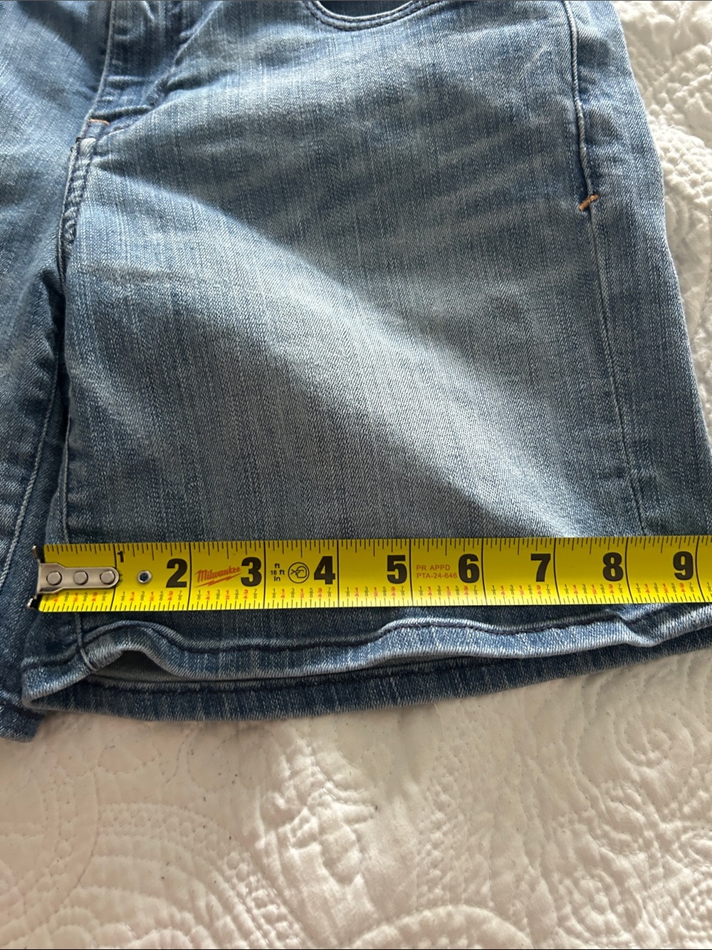 Anthropologie Pilcro the Letterpress  Blue Denim High-Rise Shorts Size 29 - Picture 8 of 11